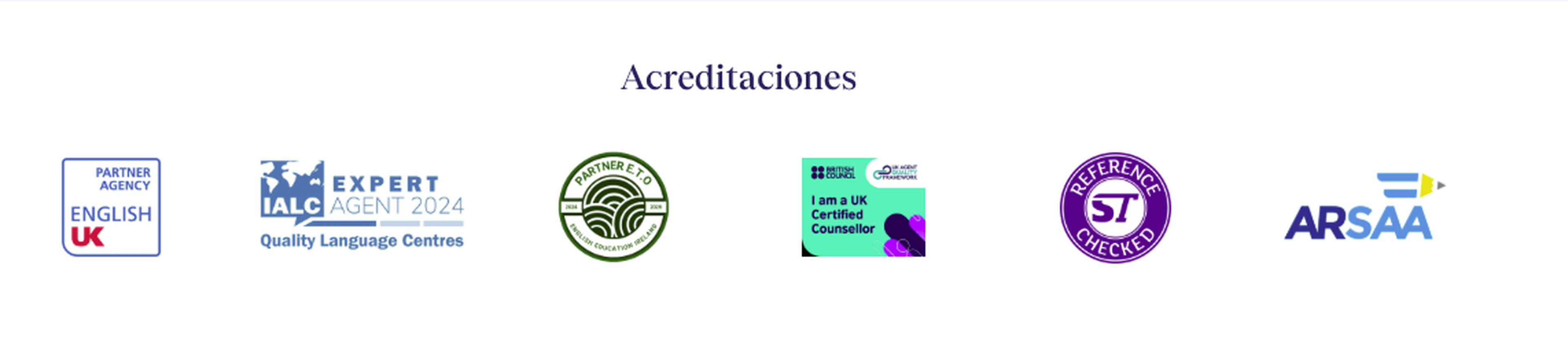Acreditaciones internacionales de Global Studies que avalan programas educativos y viajes al exterior.